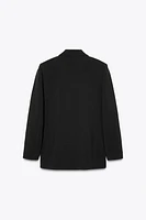 DOUBLE BREASTED BLAZER WITH SHOULDER PADS