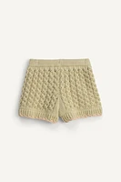 LIMITED EDITION CABLE KNIT SHORTS