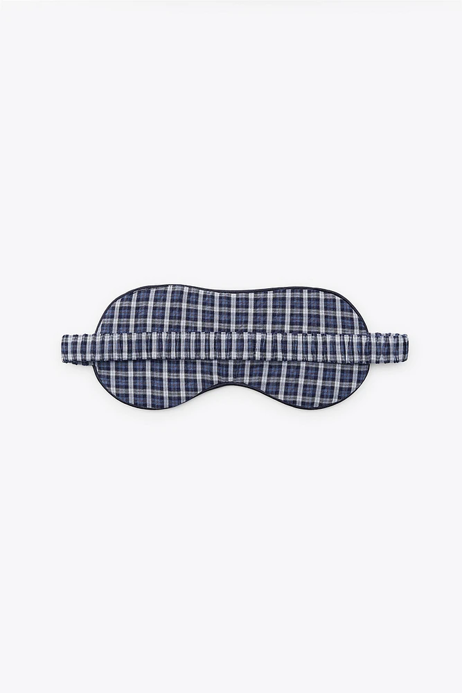 PLAID EYE MASK
