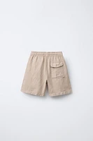 LINEN BLEND SHORTS
