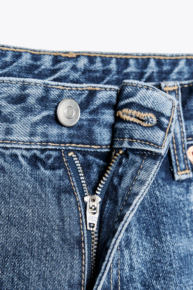 MID-RISE RIPPED TRF DENIM SHORTS