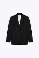 DOUBLE BREASTED BLAZER WITH SHOULDER PADS
