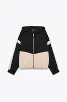 VESTE À CAPUCHE COLOR BLOCK