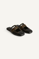 LIMITED EDITION LEATHER STUDDED MULES
