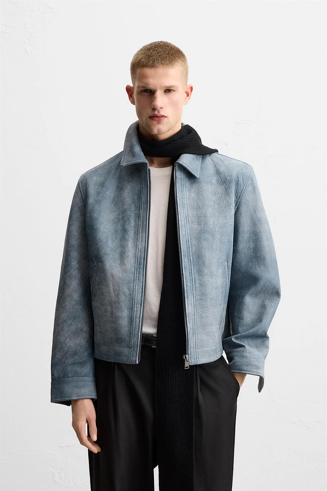 WASHED LEATHER JACKET