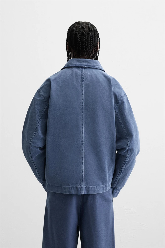 VESTE EN CANVAS DÉLAVÉE