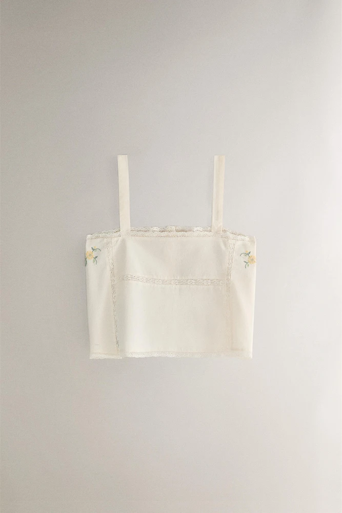 COTTON TOP WITH EMBROIDERY