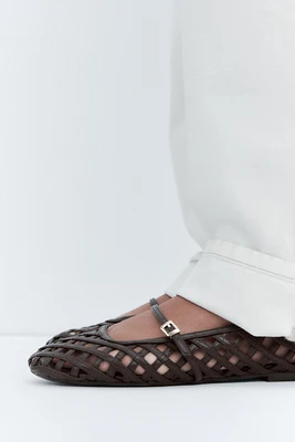 WOVEN BALLET FLATS