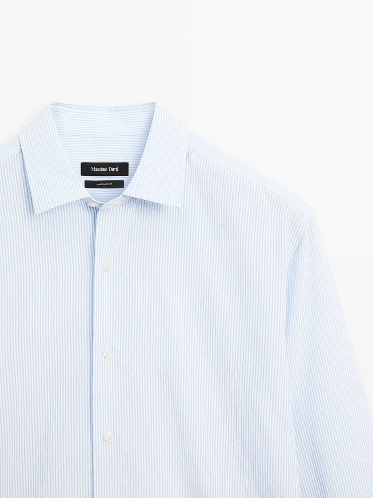 Regular fit striped flowing shirt