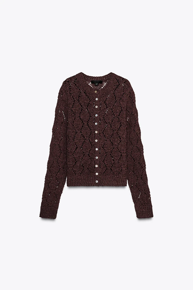 GILET EN MAILLE POINTELLE