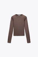 LONG SLEEVE COTTON MODAL T-SHIRT