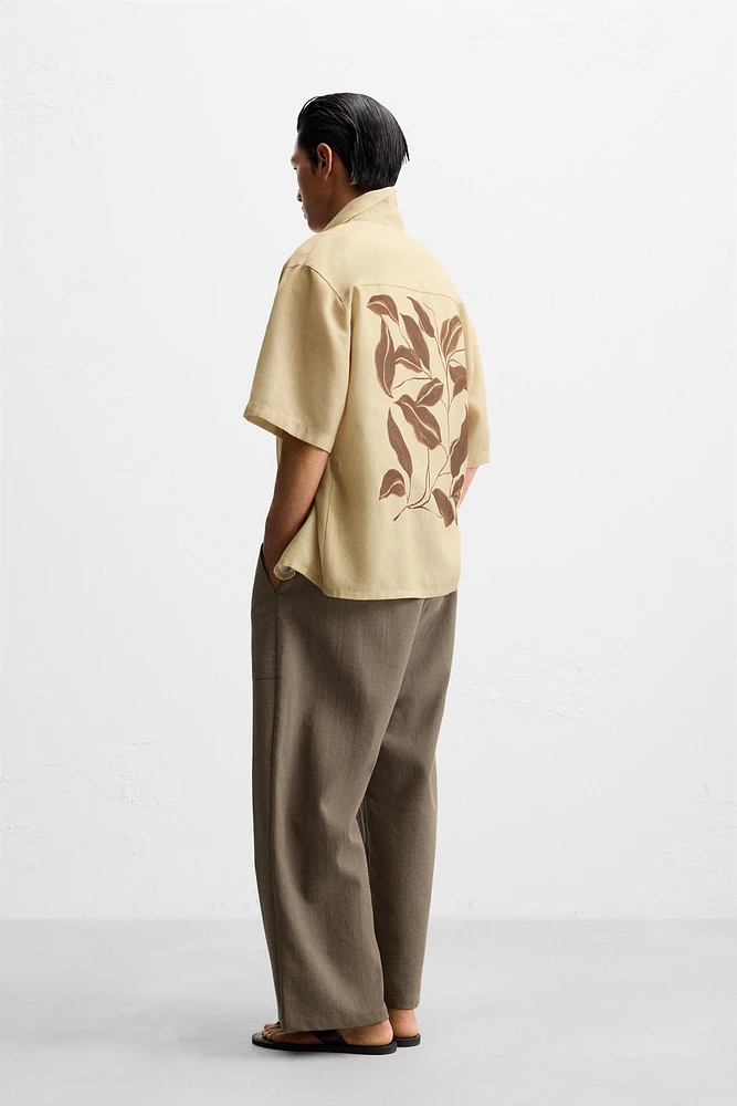 CONTRAST PRINT SHIRT