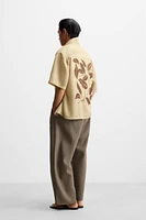 CONTRAST PRINT SHIRT