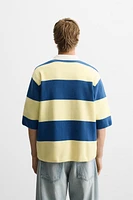 STRIPED KNIT POLO
