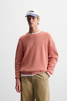 RIBBED WASHED SWEATER