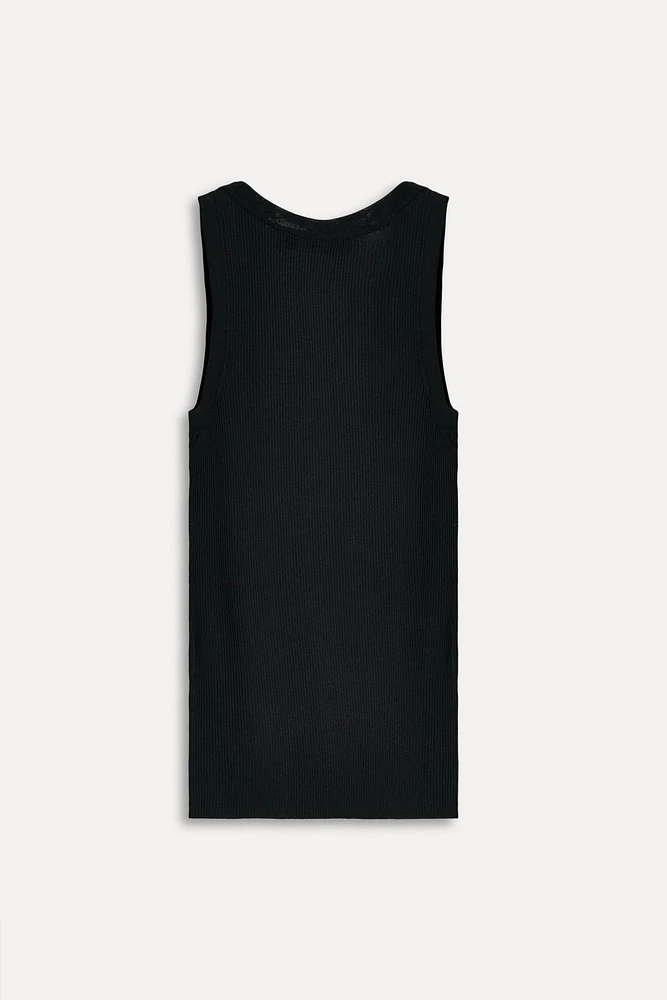 RIB KNIT SLEEVELESS TOP 50TH ANNIVERSARY