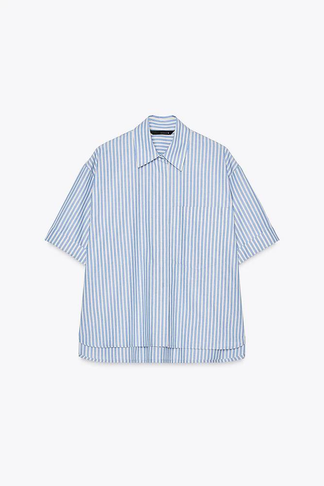 STRIPED POPLIN SHIRT