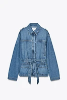 BELTED TRF DENIM JACKET