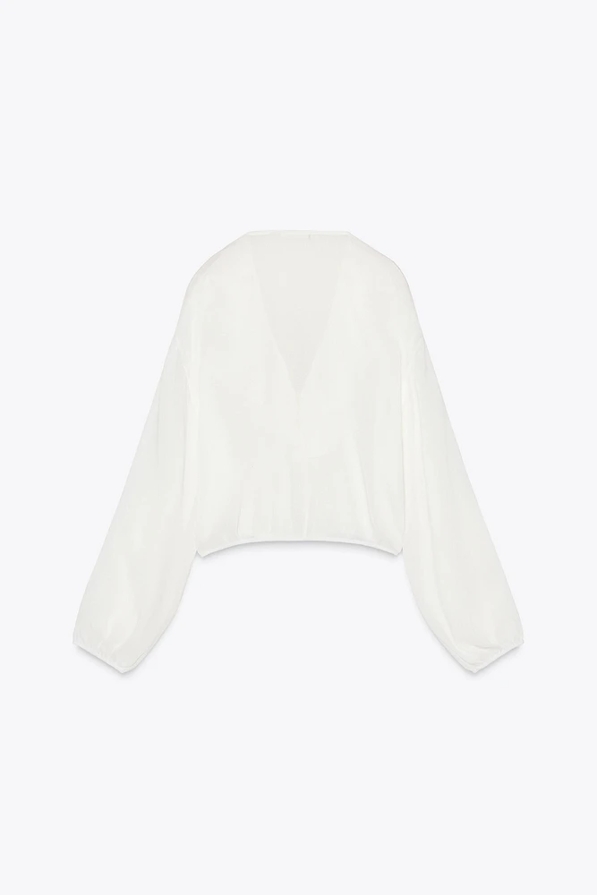 BLOUSE FLUIDE À VOLANTS