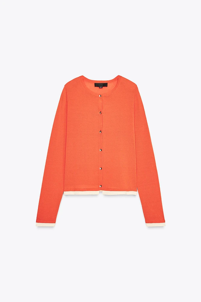 DOUBLE LAYER KNIT JACKET