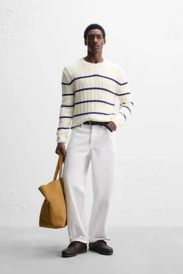 PULL EN JACQUARD À RAYURES ÉDITION LIMITÉE
