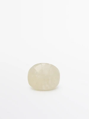 Ring with natural stone