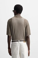 SEMI-SHEER TEXTURED SHIRT
