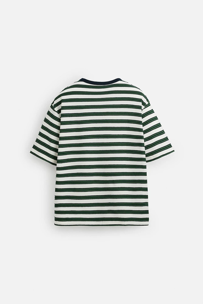 T-SHIRT JACQUARD RAYURES