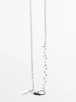 Chain necklace with natural stone