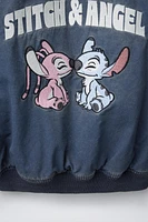 BLOUSON BOMBER EFFET USÉ STITCH & ANGEL © DISNEY