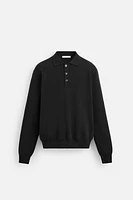 RELAXED FIT KNIT POLO SHIRT