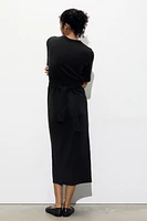 BELTED INTERLOCK DRESS