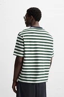 T-SHIRT JACQUARD RAYURES