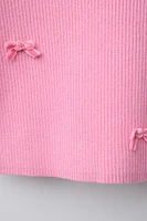 RIBBED BOW T-SHIRT