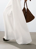 Flared high-waist jeans