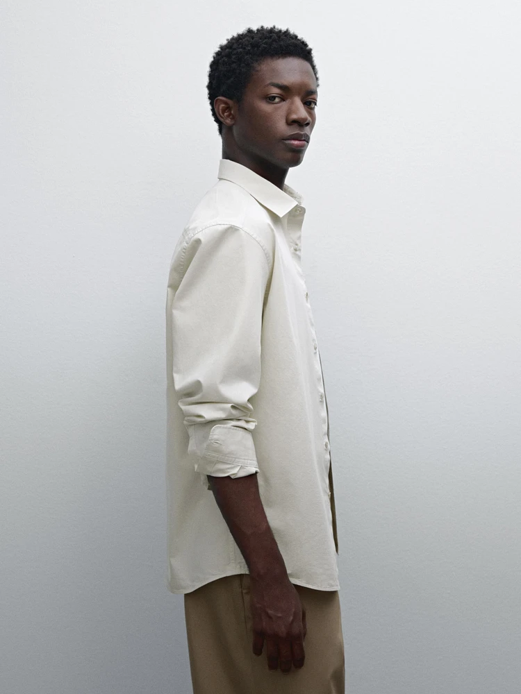100% cotton regular fit twill shirt