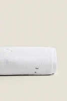 CHILDREN'S BATH TOWEL WITH STARS AND MOONS