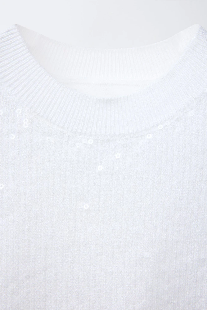 SEQUIN KNIT TOP