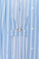 CHEMISE OVERSIZE TOP EN POPELINE À RAYURES