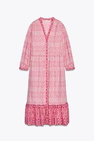 PRINTED MIDI DRESS