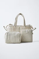 STRIPED DIAPER BAG PACK
