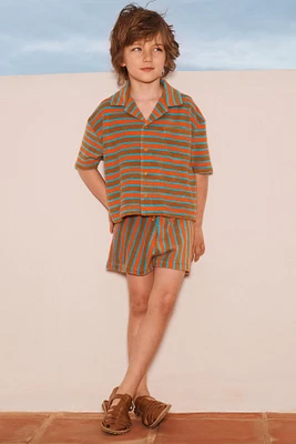 CHEMISE POLO EN TISSU ÉPONGE À RAYURES ÉDITION LIMITÉE