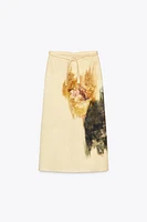 PRINTED MIDI SKIRT ZW COLLECTION