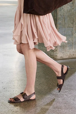 LEATHER SANDALS WITH BUCKLES