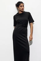BELTED INTERLOCK DRESS