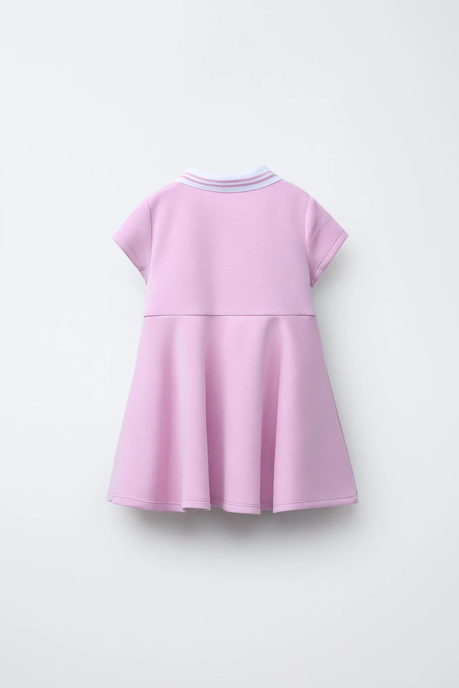 ROBE TECHNIQUE COL CONTRASTÉ