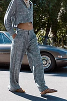 PLEATED WIDE LEG PANTS