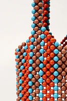 STRIPED BEADED BUCKET BAG - LIMITED EDITION