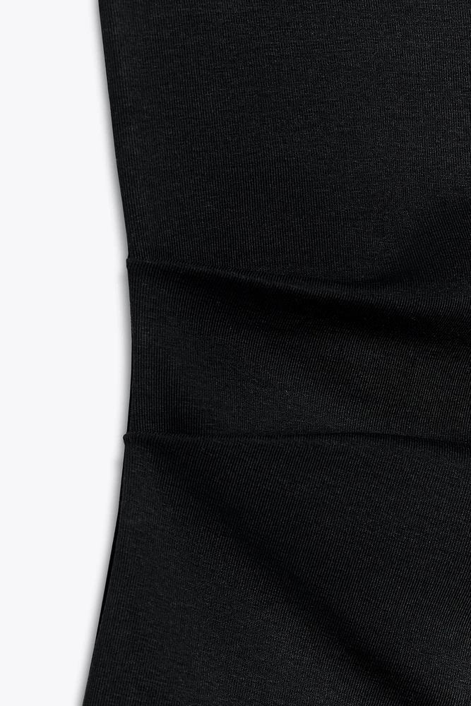 ASYMMETRICAL RUCHED T-SHIRT