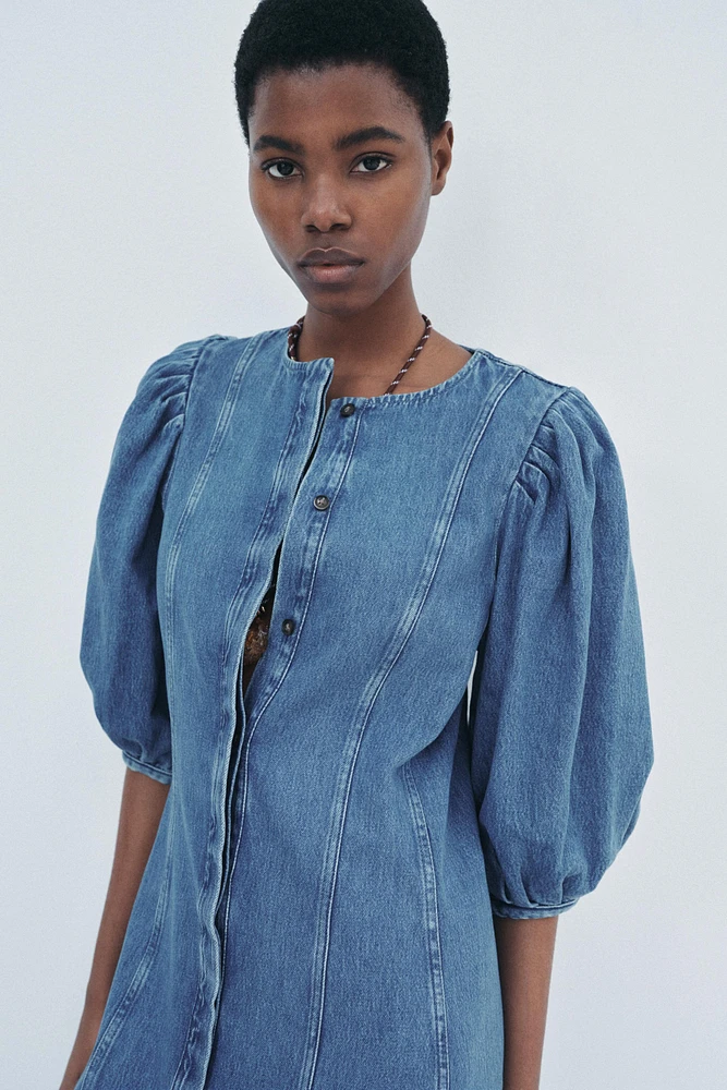 DENIM MIDI DRESS ZW COLLECTION